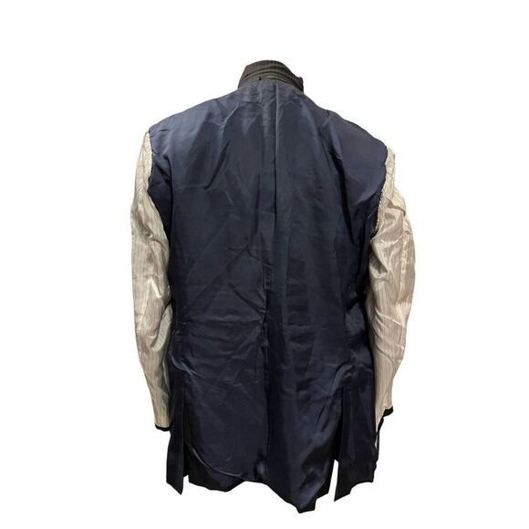 Ermenegildo Zegna Sports Coat Gray Striped TROFEO Style 100% Wool Size 44 R - Picture 5 of 11